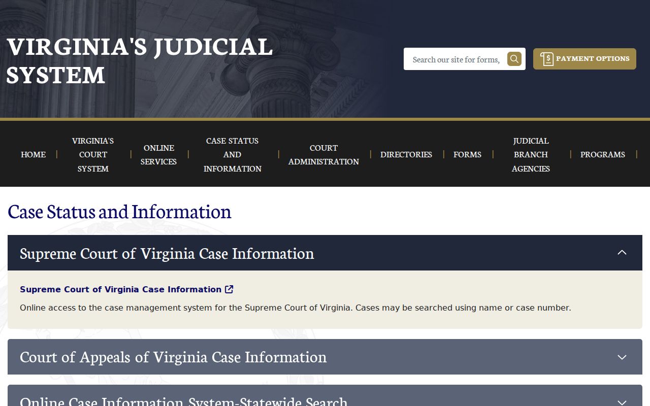 Wythe County warrant check starting point in Virginia court case information